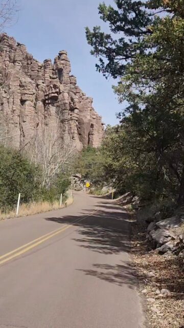 Chill drive through the cliffs of Chiricahua #vanlife #travel #nationalpark #arizona