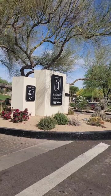 Walking through the clubhouse at TPC Scottsdale #travel #vanlife #golf @tpcscottsdale