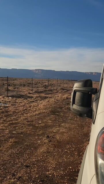 Spot for the night as we pass part of the Grand Canyon (behind us) #vanlife #travel