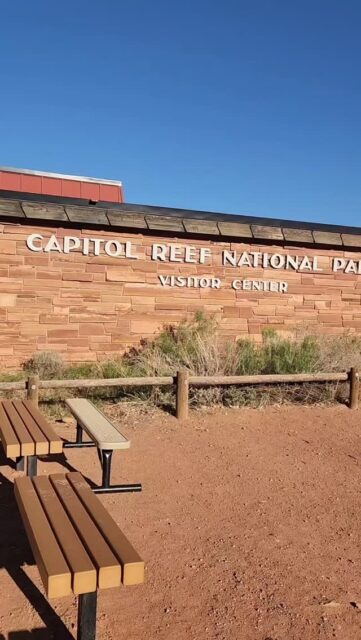 The natural bridge at Capitol Reef #travel #vanlife #utah