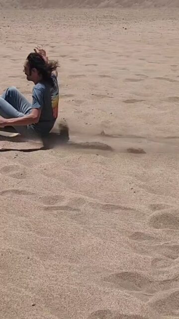 Sledding in the Sand of the Great Sand Dunes National Park #vanlife #travel #colorado