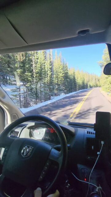 In the First Group to Drive the Highest Paved Road in North America Since Sept. 2024 #colorado #Denver #vanlife #mountbluesky @9newsdenver